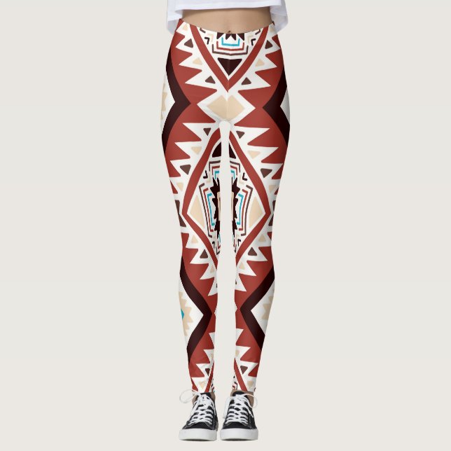 Indianerisches Muster Leggings (Vorderseite)