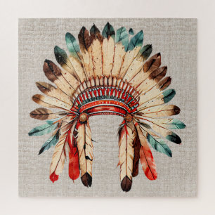 Indianerkopfbandschmuck-Puzzle