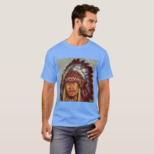 Indianerkriegerhäuptling Kopfschmuck T-Shirt