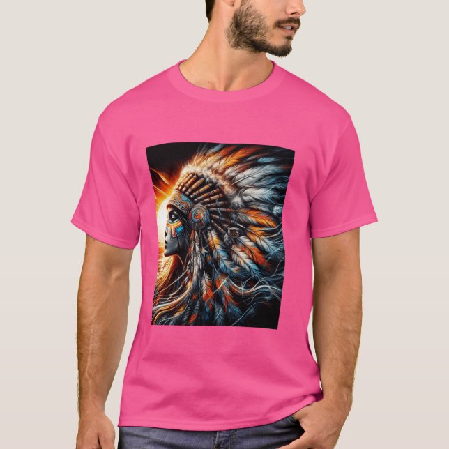 Indianerkriegerin T-Shirt (Vorderseite)