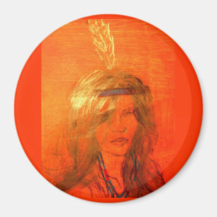 Indianermädchen Magnet