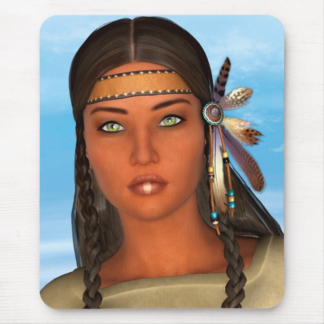 Indianermädchen Mousepad (Vorne)