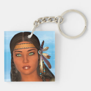 Indianermädchen Schlüsselanhänger