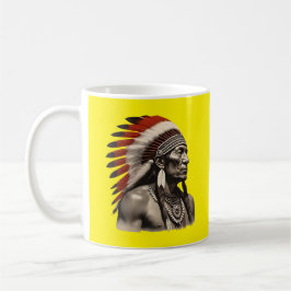 Indianermännchen - kühne Tribal-Artwork Kaffeetasse