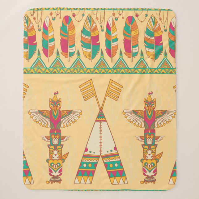 Indianerornamensches, nahtloses Zierpat Sherpadecke (Vorderseite)