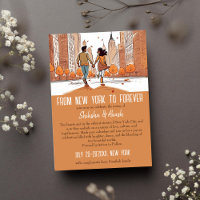 Indianerpaar in New York einzigartig Save the Date
