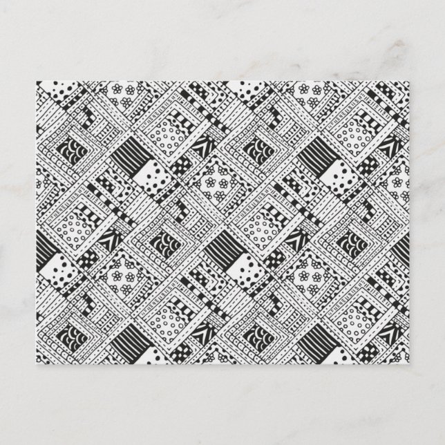 Indianerpattern Doodle Postkarte (Vorderseite)