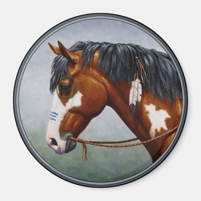 Indianerpferd Magnet (Vorne)