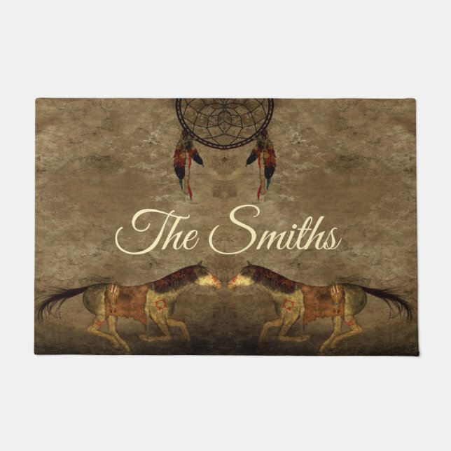 Indianerpferde Fußmatte (Vorderseite)