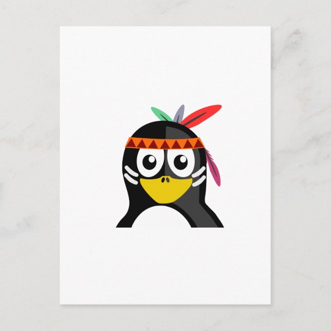 Indianerpinguin Postkarte (Vorderseite)