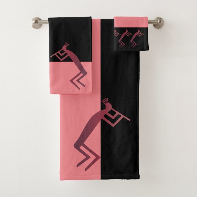 Indianerpink Kokopelli Badhandtuch Set (Insitu)