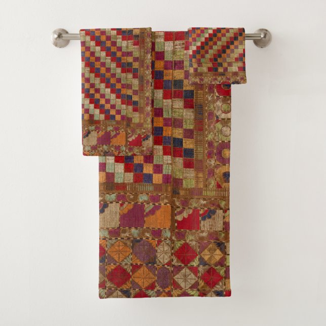 Indianerquilprint in mehrfarbiger Farbe Badhandtuch Set (Insitu)