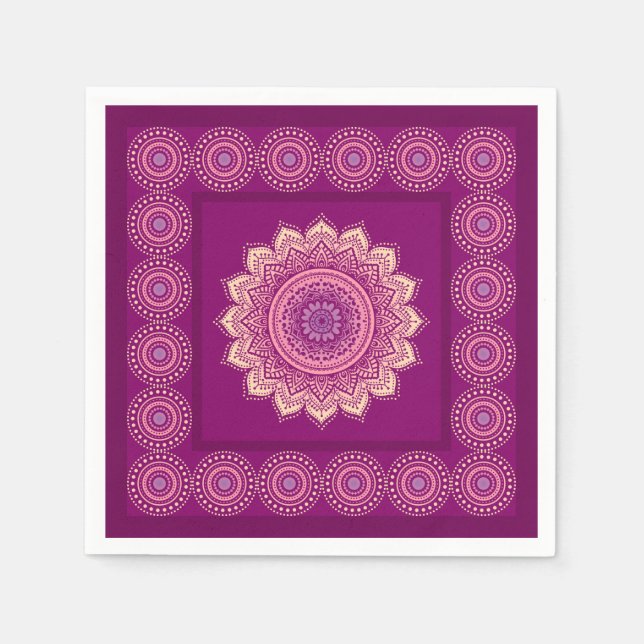 Indianerschmuck Serviette (Vorderseite)