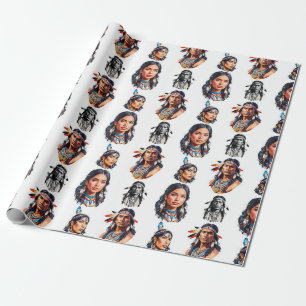 Indianerstamm-Musterdesign Geschenkpapier