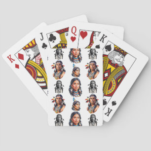 Indianerstamm-Musterdesign Spielkarten