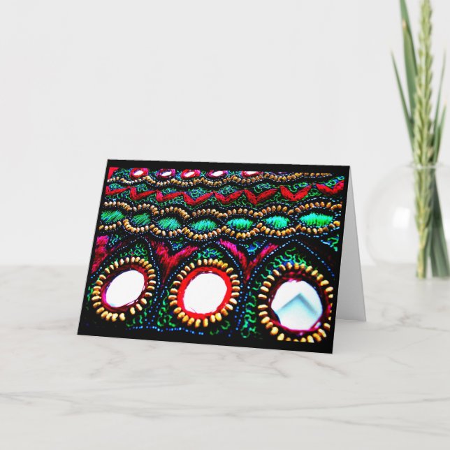 Indianerstickerei Karte (Vorderseite)