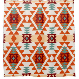 Indianerstil Geometrie nahtlos Duschvorhang