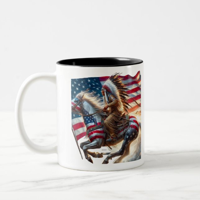 Indianertag Zweifarbige Tasse (Links)