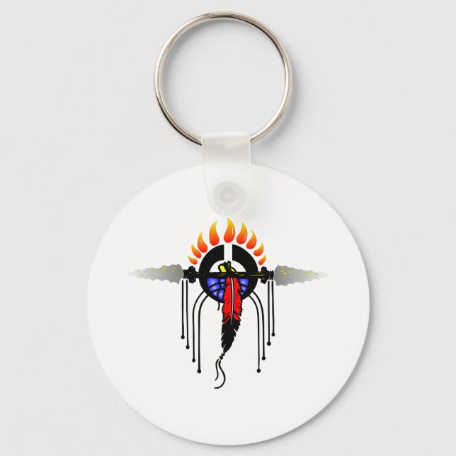 Indianertotem Schlüsselanhänger (Vorderseite)