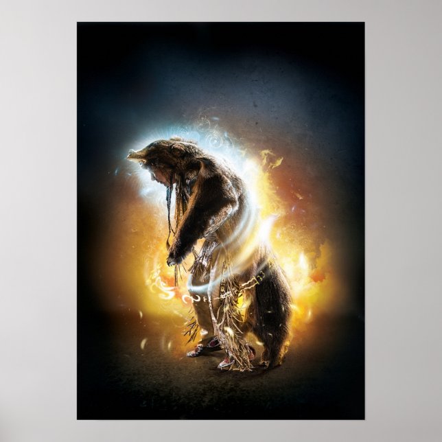 Indianerwerbung als "Bären" Poster (Vorne)