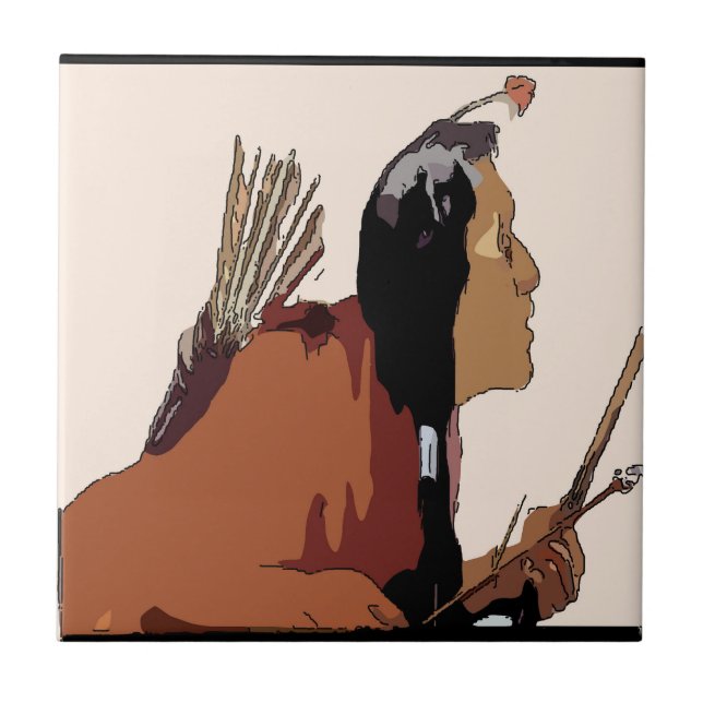 Indianerzelt Fliese (Vorderseite)