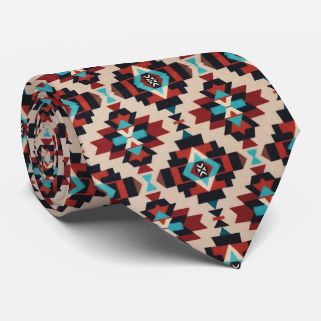 Indianisch Geometrisch Krawatte (Gerollt)