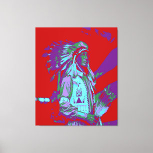 Indianische Pop-Art Leinwanddruck
