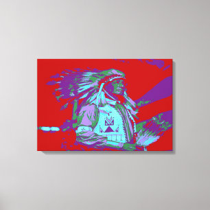 Indianische Pop-Art Leinwanddruck