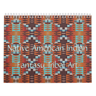 Indianische Stammesmuster-Kunst der Native America Kalender