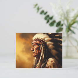 Indianischer Chef Postkarte
