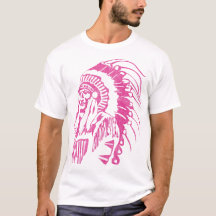 Indianischer Häuptling Vintage (Fuchsia)