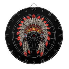 „Indianischer Häuptlingsschmuck“ Dartboard Dartscheibe