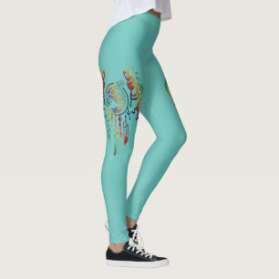 Indianischer Kokopelli-Wal-Traumfänger 1 Leggings