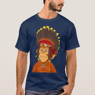 Indianischer Stil-Affe-NFT-Themen-Affe - 1 T-Shirt
