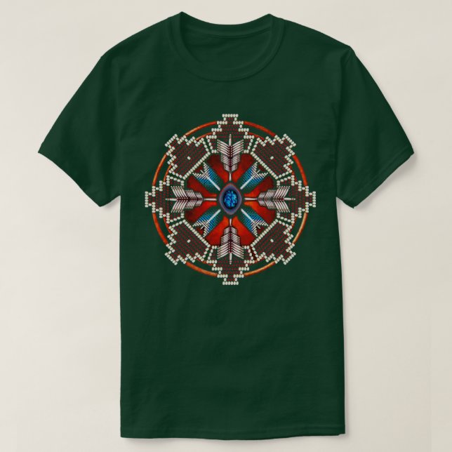 Indianischer Stil Mandala 1 T-Shirt (Design vorne)