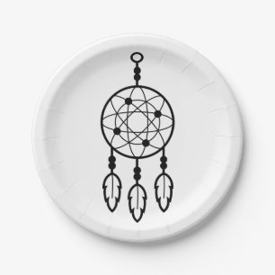Indianischer Traumfänger Hochzeit Boho Pappteller