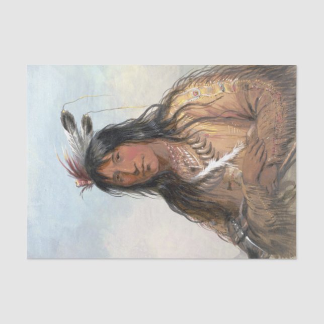Indianischer Vintager Malerbullenbär Seidenpapier (Vorderseite)