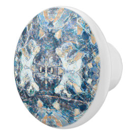 Indianisches amerikanisches Tribal Classic Blue Ta Keramikknauf