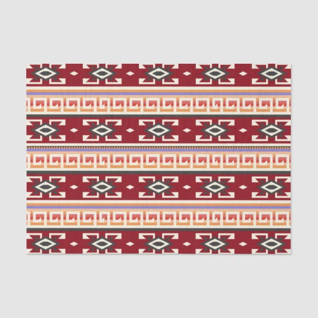 Indianisches geometrisches Muster Seidenpapier (Vorderseite)