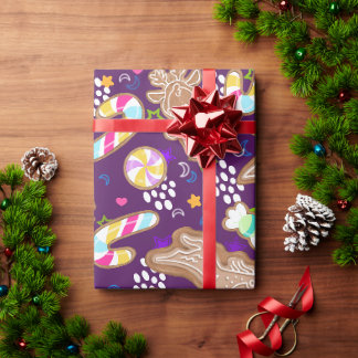 Indianisches Gingerbread-Cookie-Geschenkpapier Geschenkpapier