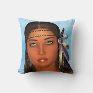 Indianisches Mädchen Kissen