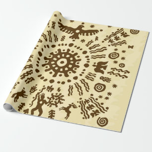 Indianisches Stamm-Ureinwohner-Ur-Ur-Ohrmuschel Geschenkpapier