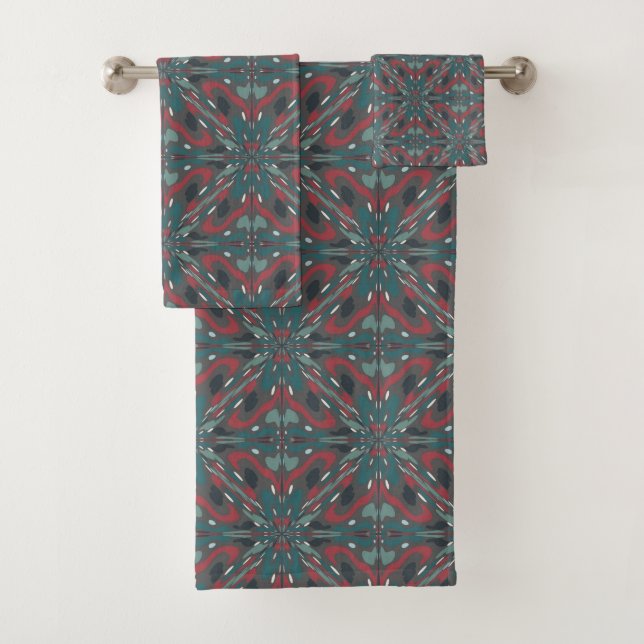 Indianisches Tribal-Muster für südwestliche Farben Badhandtuch Set (Insitu)