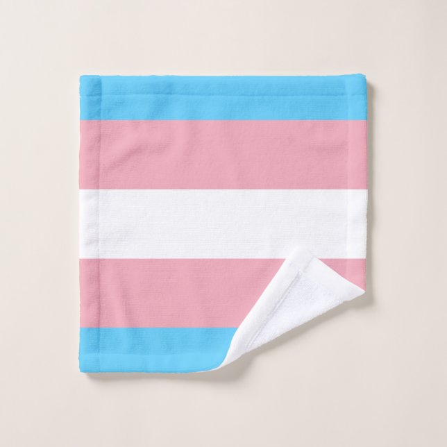 Indicateur de fierté transgenre (Gant de toilette)
