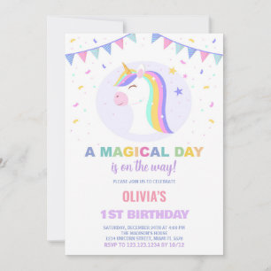 Indicateurs Unicorn Invitations d'anniversaire