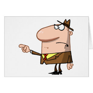 Indication par les doigts fâchée de patron