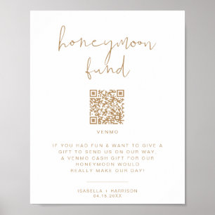 INDIE Beige Boho Hochzeits-Sparbuch für die Flitte Poster