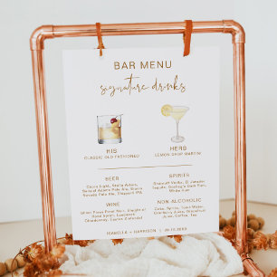 INDIE-Bohemian-Cocktail-Signature-Drink-Bar-Menü Poster