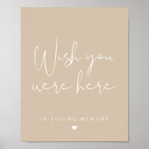 INDIE-Bohemian-Wunsch-Du-Wärst-Schild Poster