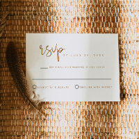 INDIE Bohemisch Beige Terracotta Wedding RSVP Card